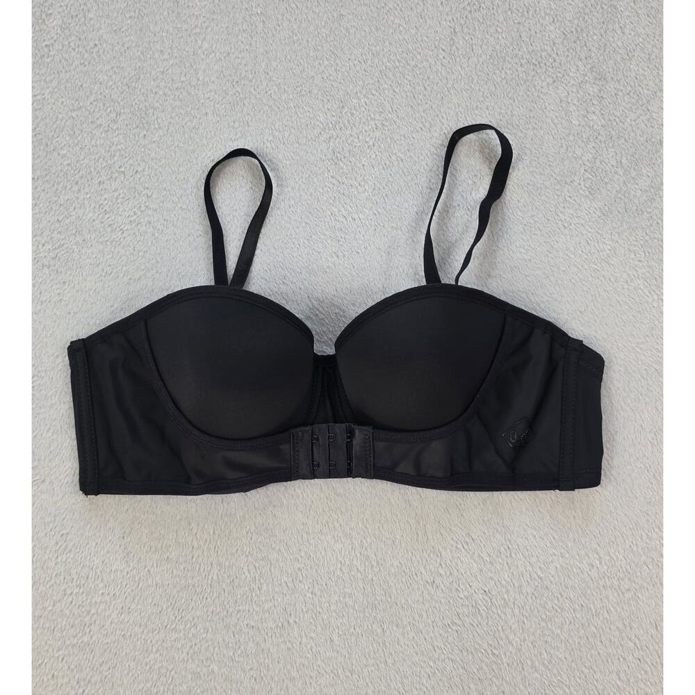 Women’s Black Strapless Convertible Bra Size L Padded Underwire New